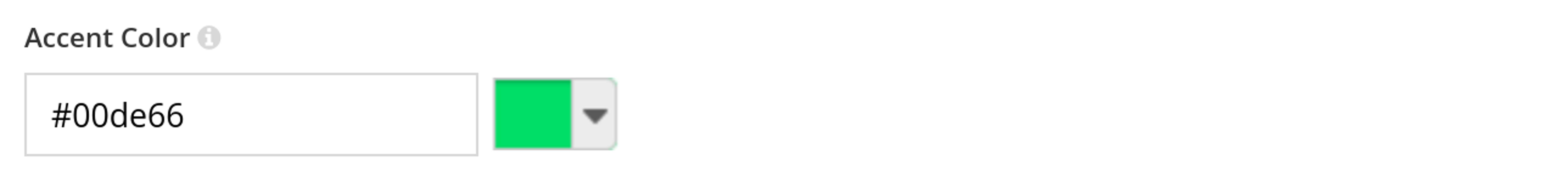 Accent Color settings