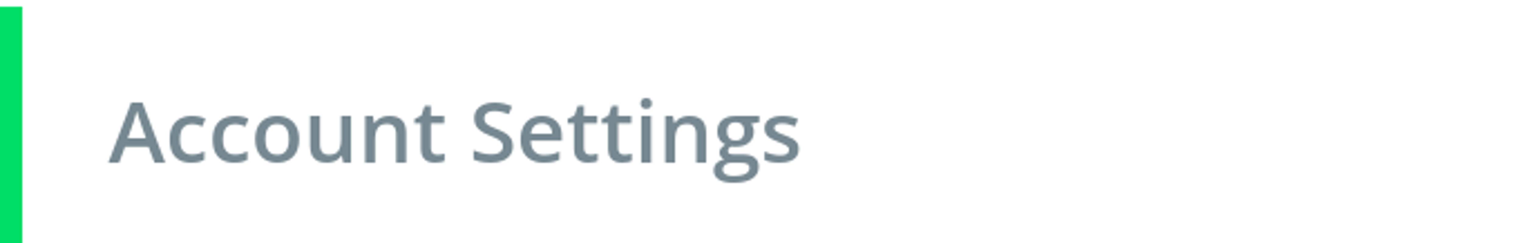 Account Settings option