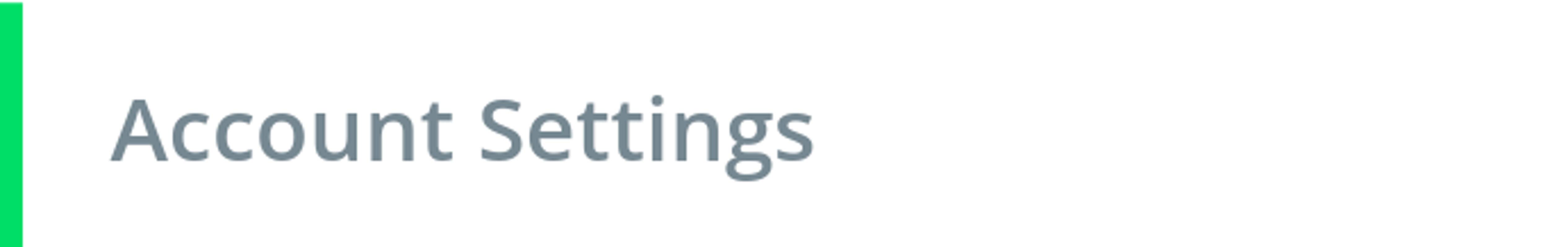 The &ldquo;Account Settings&rdquo; option