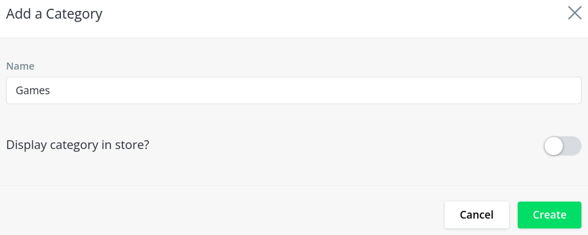 &ldquo;Add a Category&rdquo; form