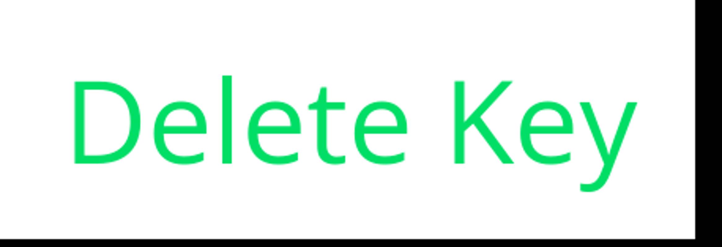 The &ldquo;Delete Key&rdquo; option