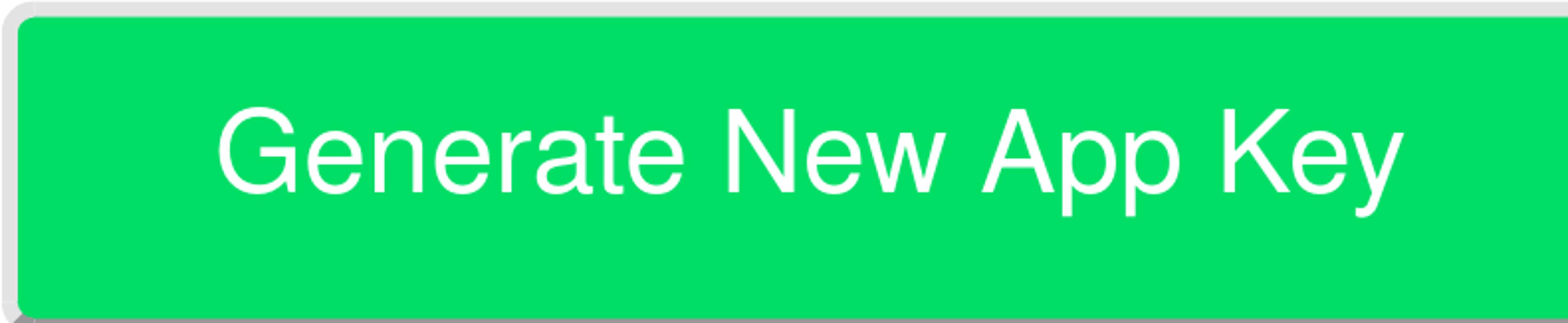 The &ldquo;Generate New App Key&rdquo; button
