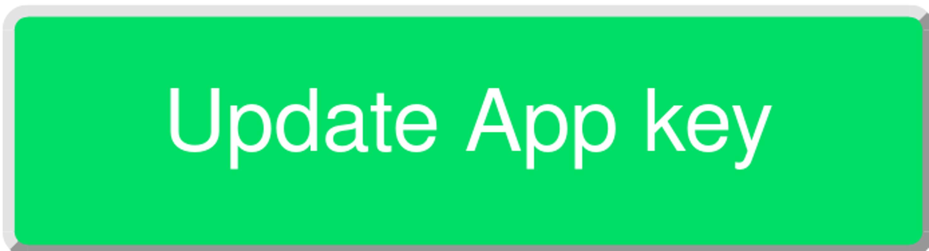The &ldquo;Update App key&rdquo; button